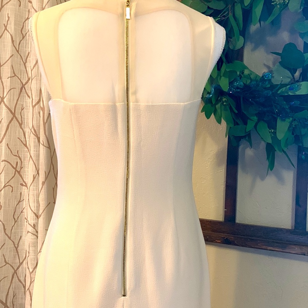 Jessica Simpson Vintage Y2K  Gorgeous Mother of Pearl Illusion Sheath Dress 6 - Picture 13 of 14